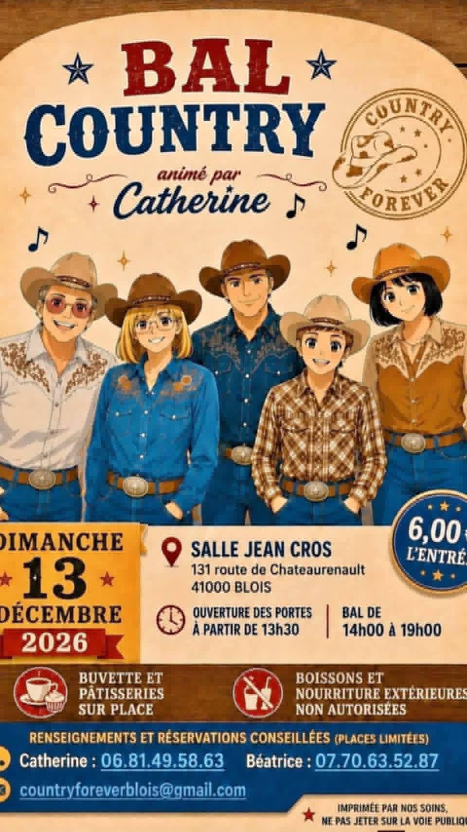 Affiche : Bal country