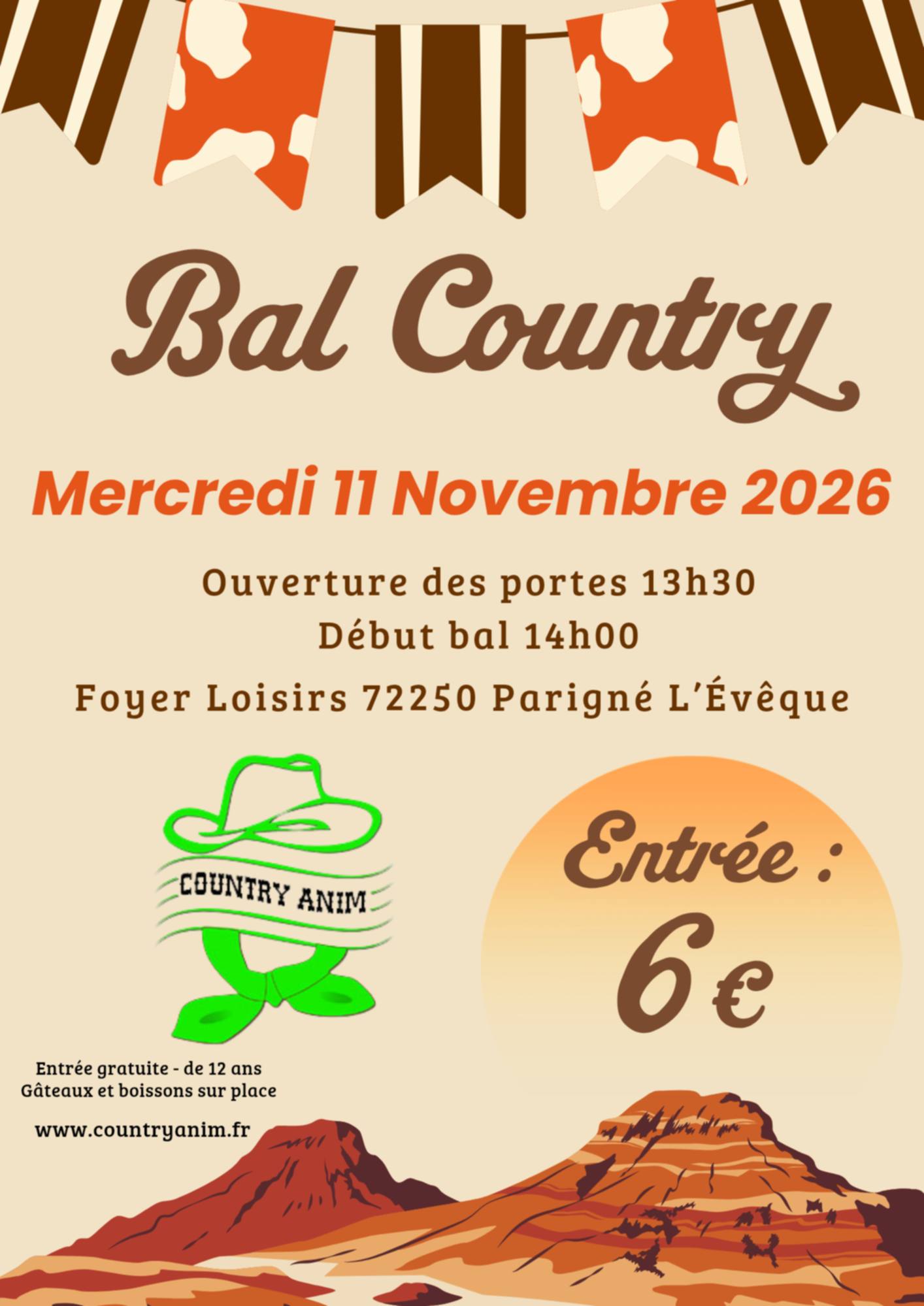 Affiche : Bal country